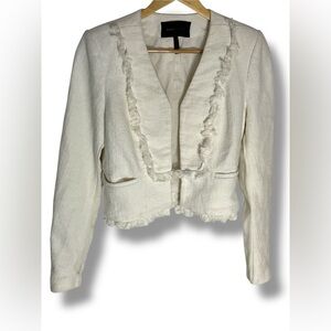 BCBGMaxAzria Henre Off White Textured Blazer XS